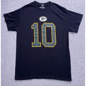 Jordan Love #10 Green Bay Packers NFL Player Gildan Tee Shirt - Men's M- Black
